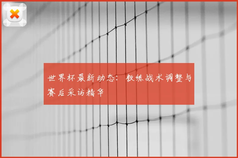 世界杯最新动态：教练战术调整与赛后采访精华